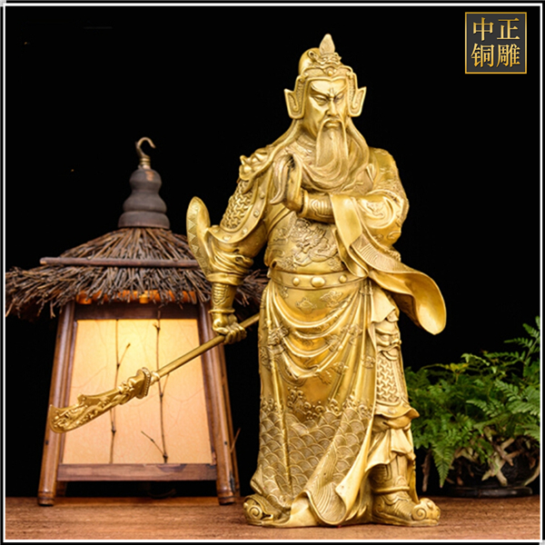 關(guān)公提刀捋胡子銅雕塑鑄造.jpg 關(guān)公提刀捋胡子銅雕塑鑄造.jpg